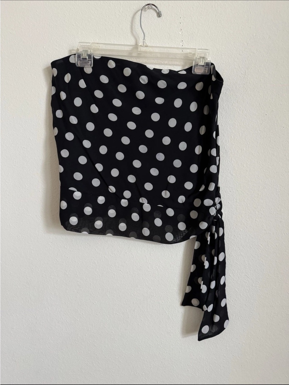 Y2K White House Black Market Polka Dot Low Waist Mini Skirt Euro Summer L